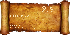 Piff Vida névjegykártya